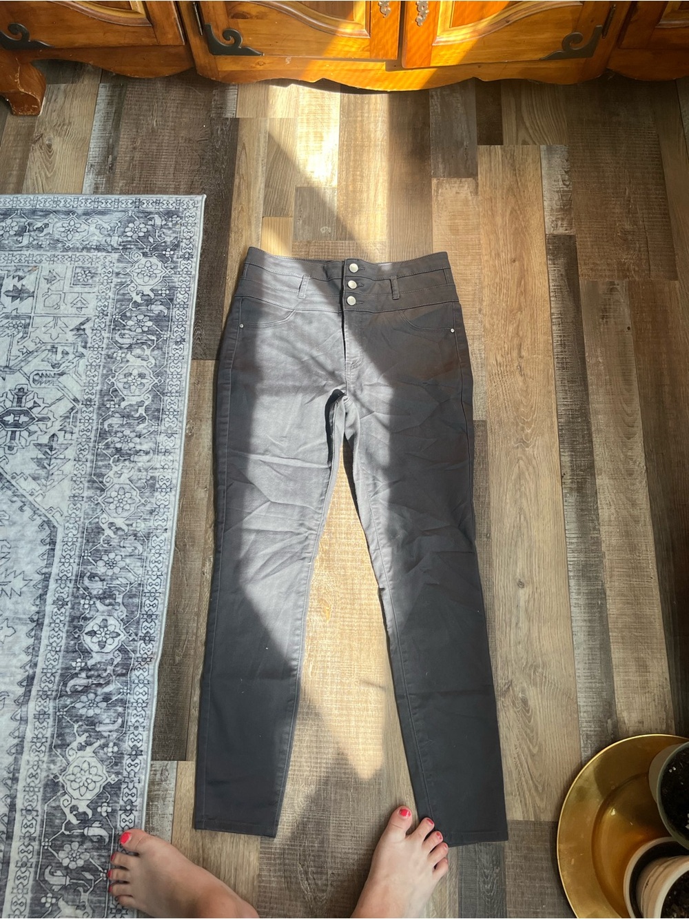 Charlotte Russe/ refuge Gray High-Rise Stretch Jeggings